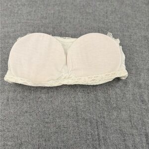 Elegant Cream Lace Bandeau Bra